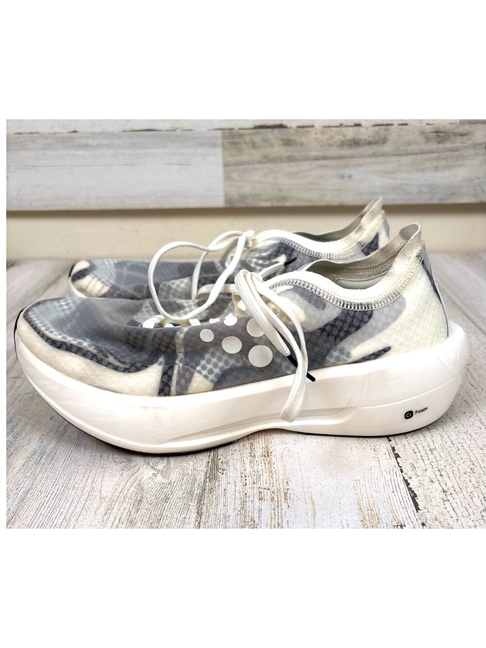 Craft Nordlite 7 White Gray Camo Running Shoes Lightweight Speed